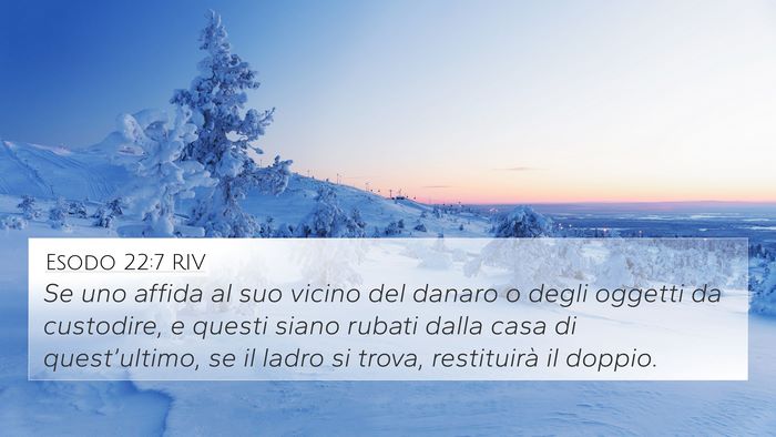 Esodo 22:7 RIV Bible Verse Image