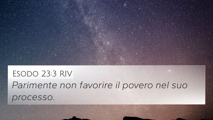 Esodo 23:3 RIV Bible Verse Image