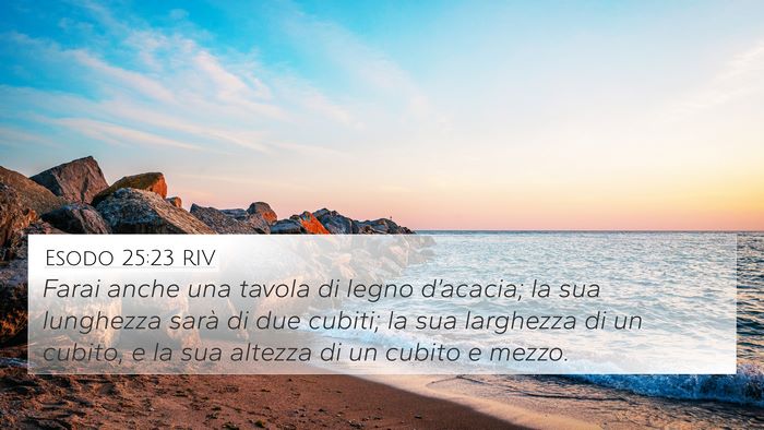 Esodo 25:23 RIV Bible Verse Image