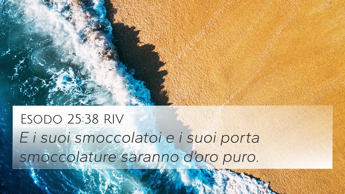 Esodo 25:38 RIV 4K Wallpaper - E i suoi smoccolatoi e i suoi porta smoccolature - 4K Wallpaper Bible Verse