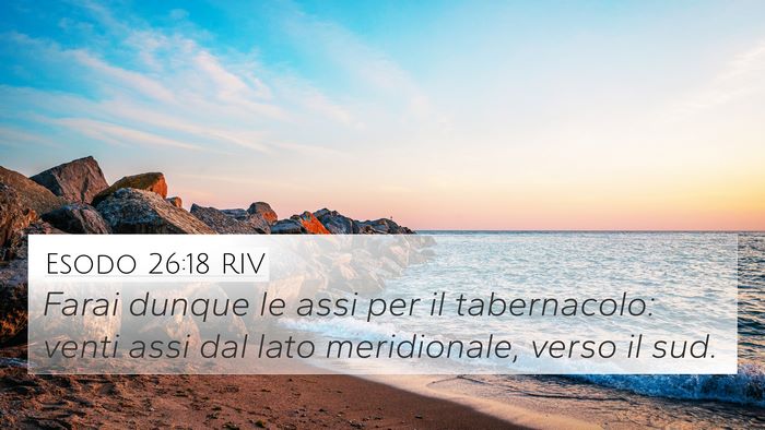 Esodo 26:18 RIV 4K Wallpaper - Farai dunque le assi per il tabernacolo: venti - 4K Wallpaper Bible Verse