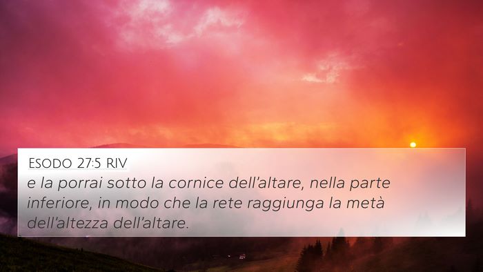 Esodo 27:5 RIV 4K Wallpaper - e la porrai sotto la cornice dell’altare, nella - 4K Wallpaper Bible Verse