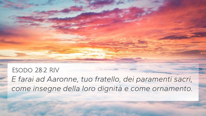 Esodo 28:2 RIV Bible Verse Image