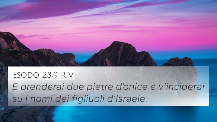 Esodo 28:9 RIV 4K Wallpaper - E prenderai due pietre d’onice e v’inciderai - 4K Wallpaper Bible Verse