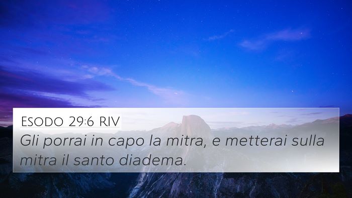 Esodo 29:6 RIV Bible Verse Image