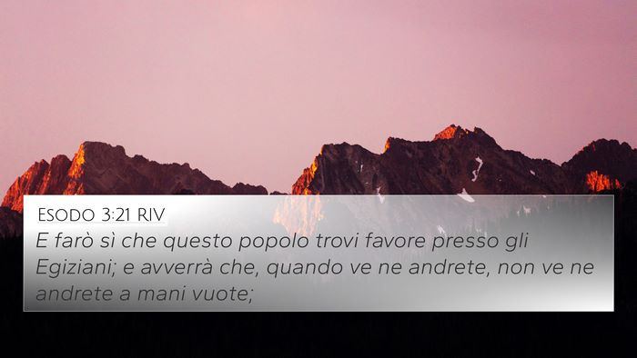 Esodo 3:21 RIV Bible Verse Image