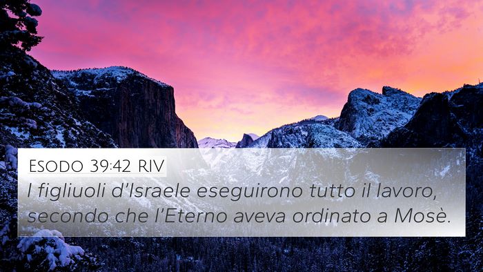 Esodo 39:42 RIV Bible Verse Image