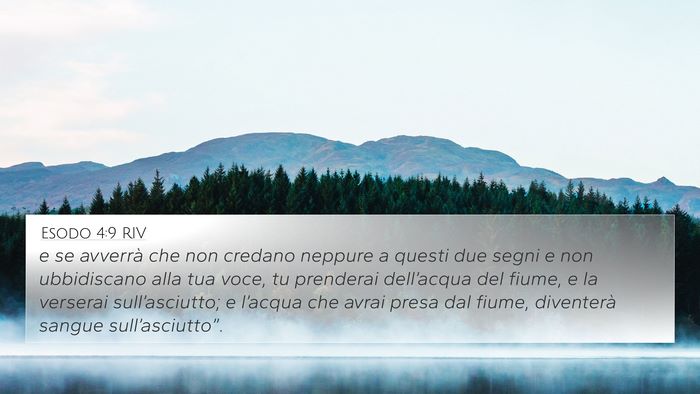 Esodo 4:9 RIV Bible Verse Image