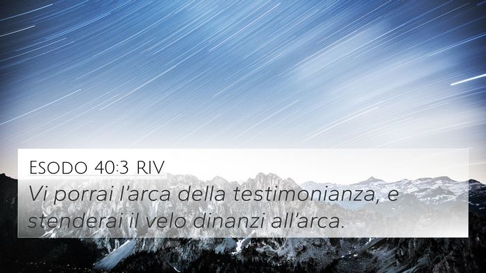 Esodo 40:3 RIV Bible Verse Image