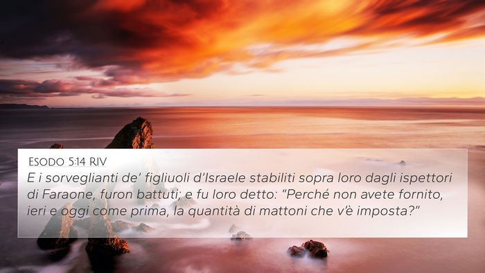 Esodo 5:14 RIV Bible Verse Image