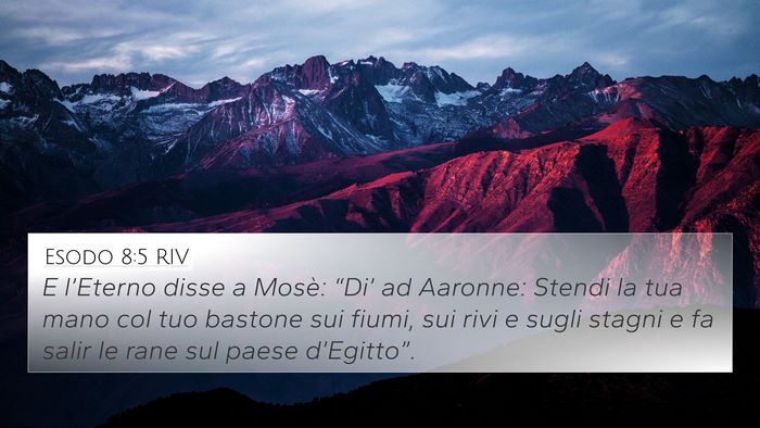 Esodo 8:5 RIV Bible Verse Image