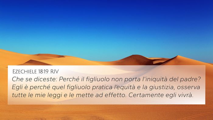 Ezechiele 18:19 RIV Bible Verse Image