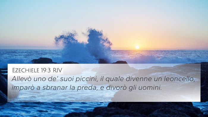 Ezechiele 19:3 RIV Bible Verse Image