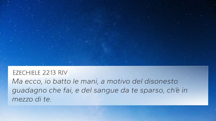 Ezechiele 22:13 RIV Bible Verse Image