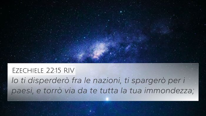Ezechiele 22:15 RIV Bible Verse Image