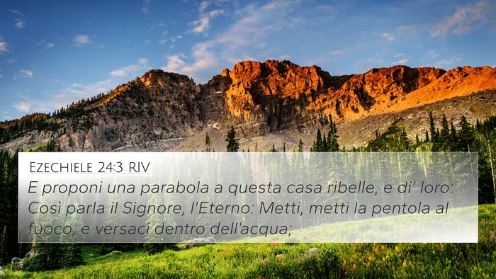 Ezechiele 24:3 RIV Bible Verse Image