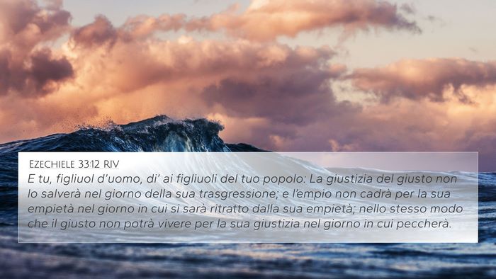 Ezechiele 33:12 RIV Bible Verse Image
