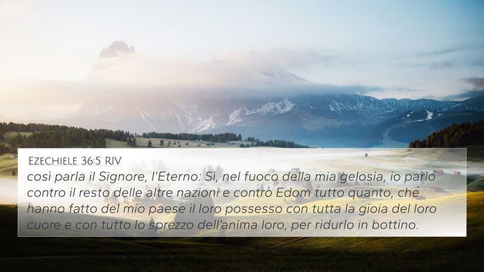 Ezechiele 36:5 RIV Bible Verse Image