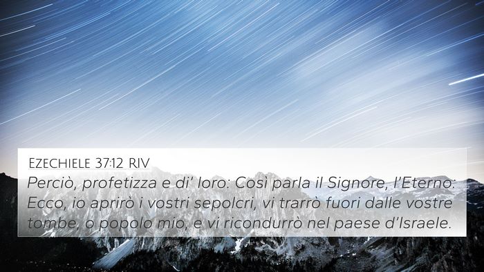 Ezechiele 37:12 RIV 4K Wallpaper - Perciò, profetizza e di’ loro: Così parla il - 4K Wallpaper Bible Verse