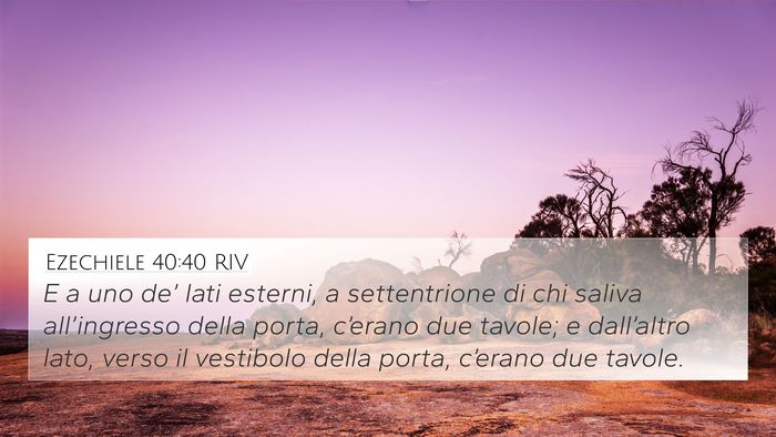 Ezechiele 40:40 RIV Bible Verse Image