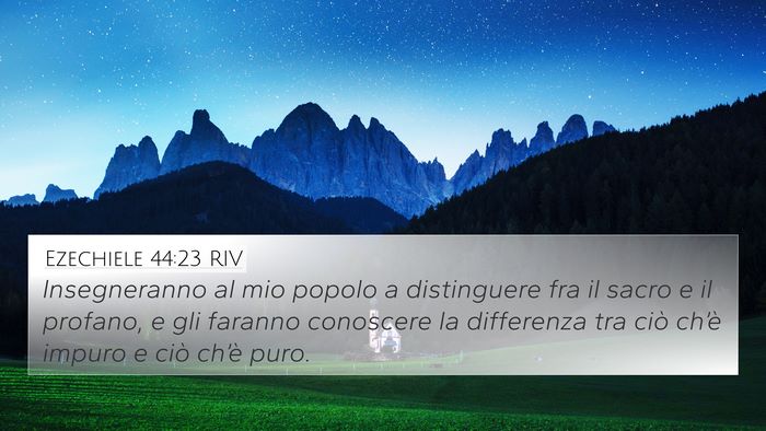Ezechiele 44:23 RIV Bible Verse Image