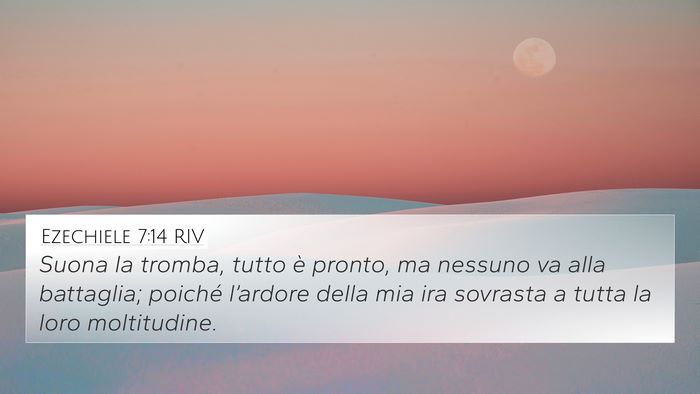 Ezechiele 7:14 RIV 4K Wallpaper - Suona la tromba, tutto è pronto, ma nessuno va - 4K Wallpaper Bible Verse