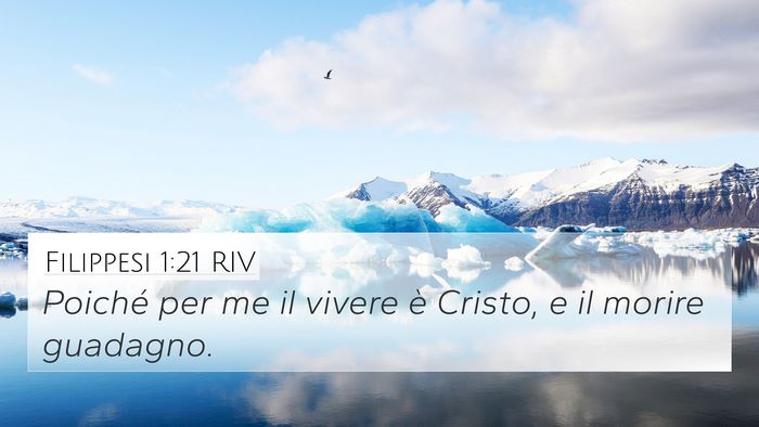 Filippesi 1:21 RIV Bible Verse Image