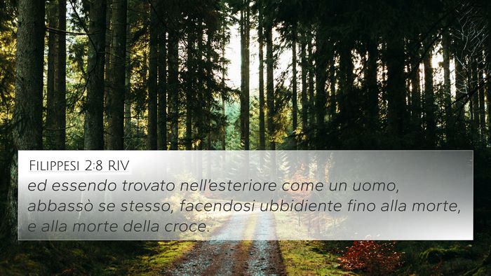 Filippesi 2:8 RIV Bible Verse Image