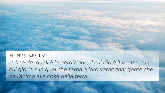 Filippesi 3:19 RIV Bible Verse Image