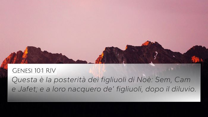 Genesi 10:1 RIV Bible Verse Image