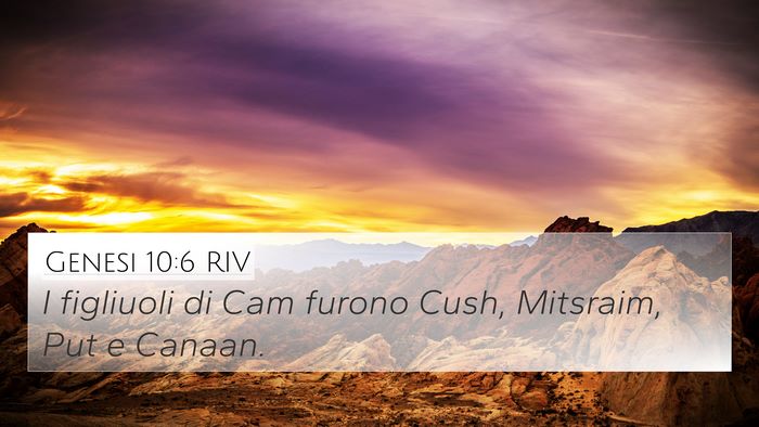 Genesi 10:6 RIV Bible Verse Image
