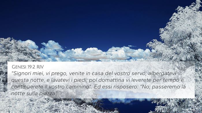 Genesi 19:2 RIV Bible Verse Image