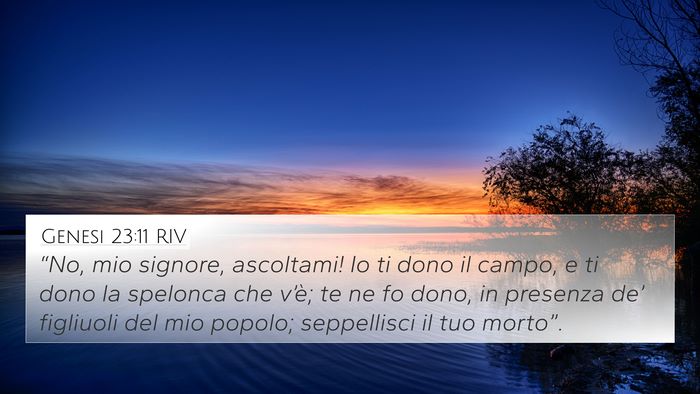 Genesi 23:11 RIV Bible Verse Image