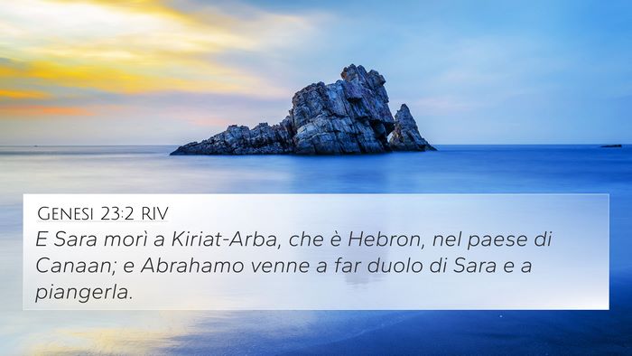 Genesi 23:2 RIV Bible Verse Image