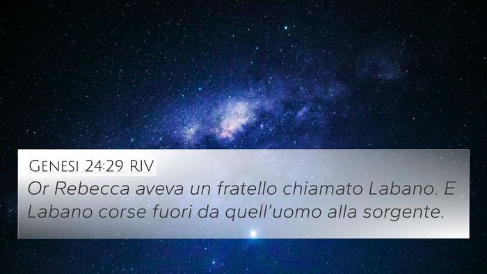 Genesi 24:29 RIV Bible Verse Image