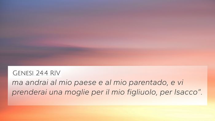 Genesi 24:4 RIV Bible Verse Image