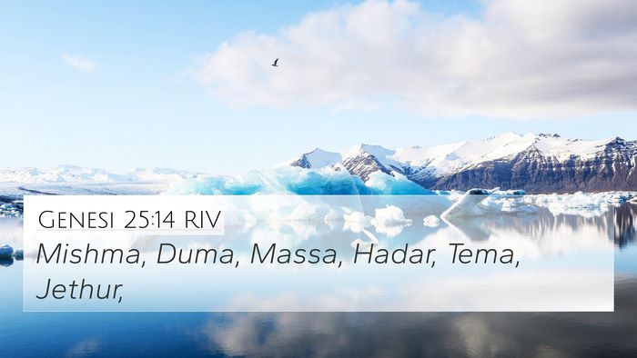 Genesi 25:14 RIV Bible Verse Image
