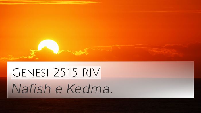 Genesi 25:15 RIV Bible Verse Image