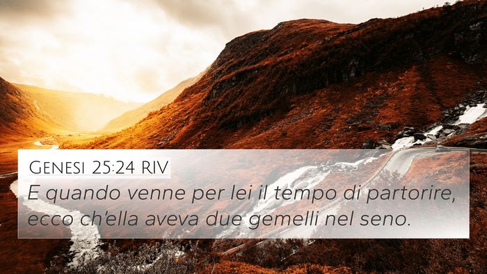 Genesi 25:24 RIV Bible Verse Image