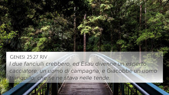 Genesi 25:27 RIV Bible Verse Image