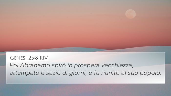 Genesi 25:8 RIV Bible Verse Image