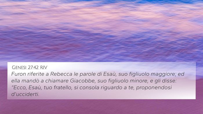 Genesi 27:42 RIV Bible Verse Image