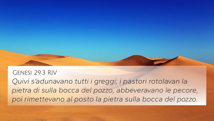 Genesi 29:3 RIV 4K Wallpaper - Quivi s’adunavano tutti i greggi; i pastori - 4K Wallpaper Bible Verse