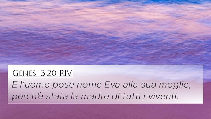 Genesi 3:20 RIV Bible Verse Image