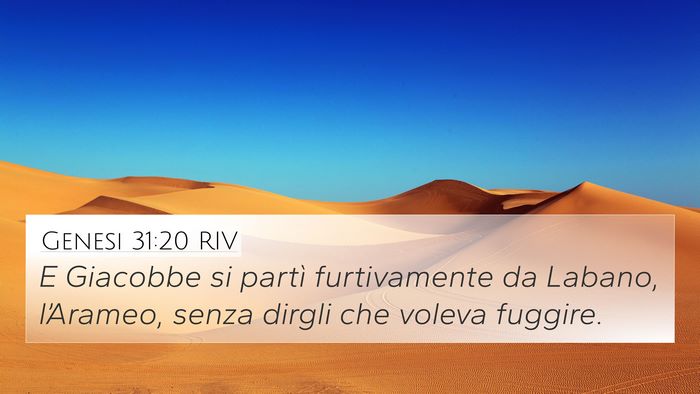 Genesi 31:20 RIV Bible Verse Image