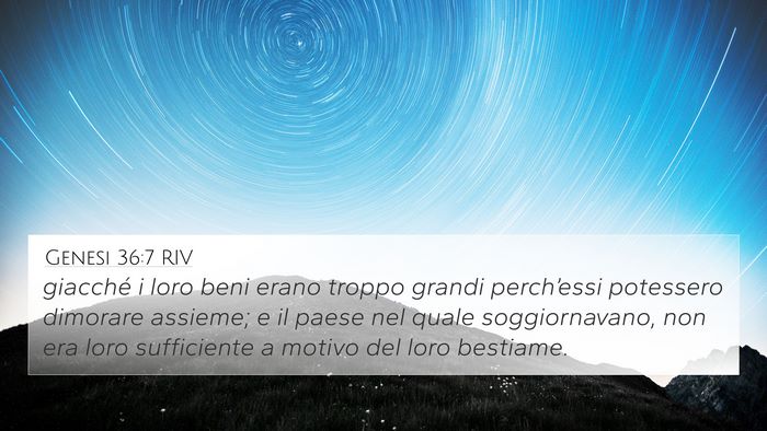 Genesi 36:7 RIV Bible Verse Image