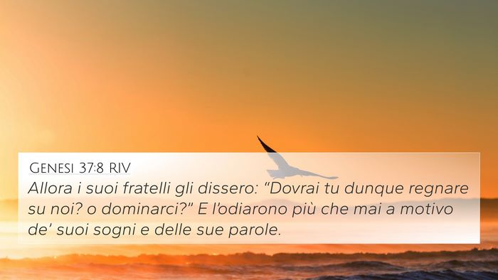 Genesi 37:8 RIV Bible Verse Image
