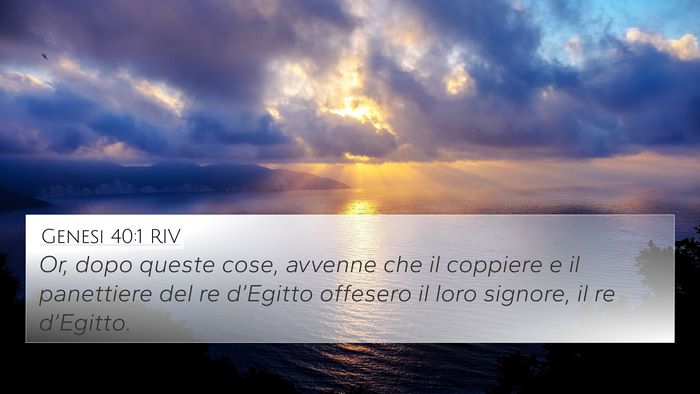 Genesi 40:1 RIV 4K Wallpaper - Or, dopo queste cose, avvenne che il coppiere e - 4K Wallpaper Bible Verse