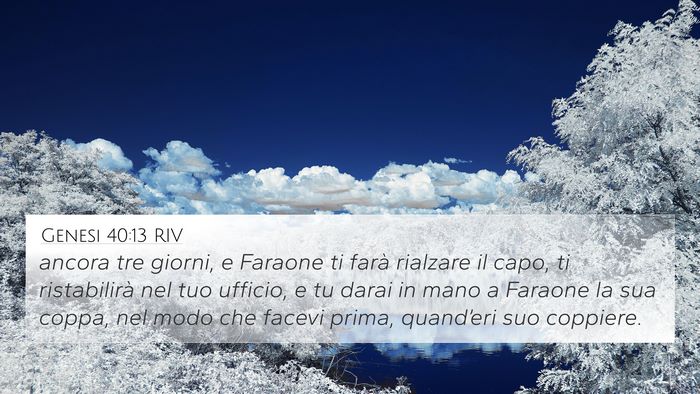 Genesi 40:13 RIV Bible Verse Image