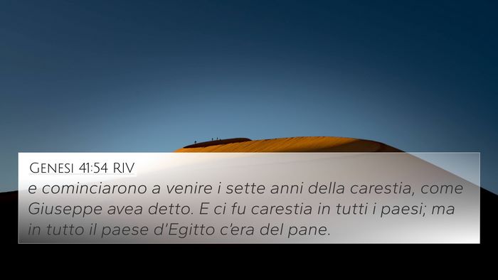 Genesi 41:54 RIV Bible Verse Image